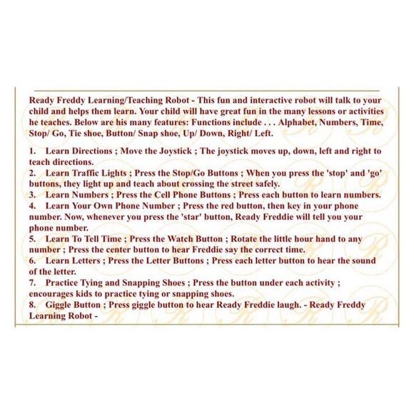 Vintage Ready Freddie Learning Robot - Picture 9 of 9